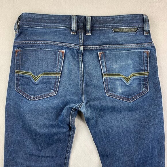 Diesel Mens Pants 29 Blue Distressed Jeans Safado Regular Slim Straight 29x30 - Picture 11 of 13